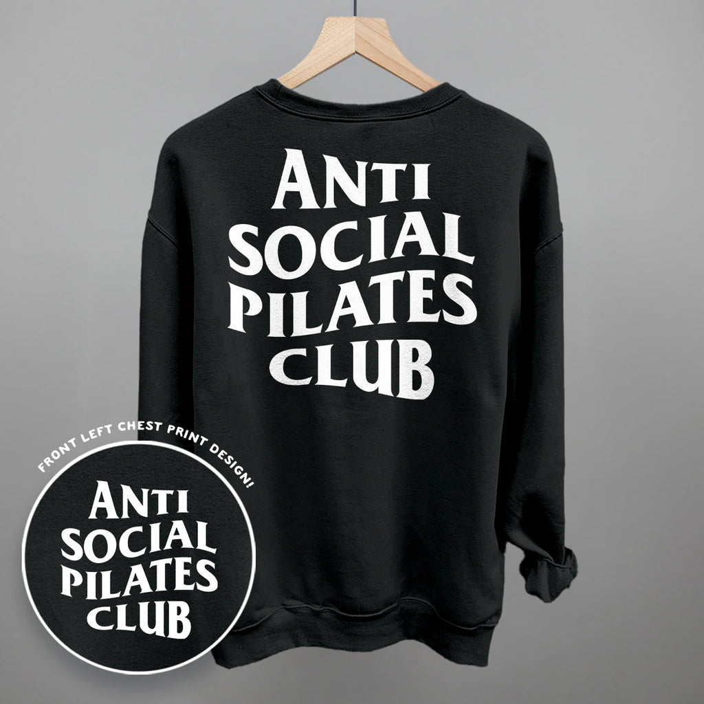 Anti Social Pilates Club (White) (Back Print)