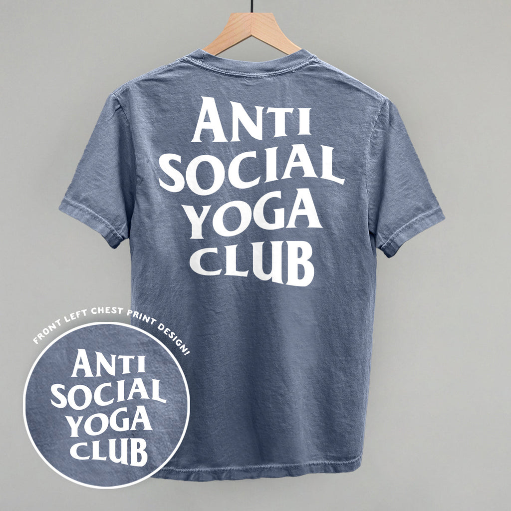 Anti Social Yoga Club (White) (Back Print)