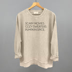 Scary Movies, Cozy Sweaters, Pumpkin Spice