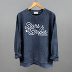 Stars & Stripes White Script