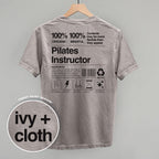 Pilates Instructor Nutrition Facts (Back Print)
