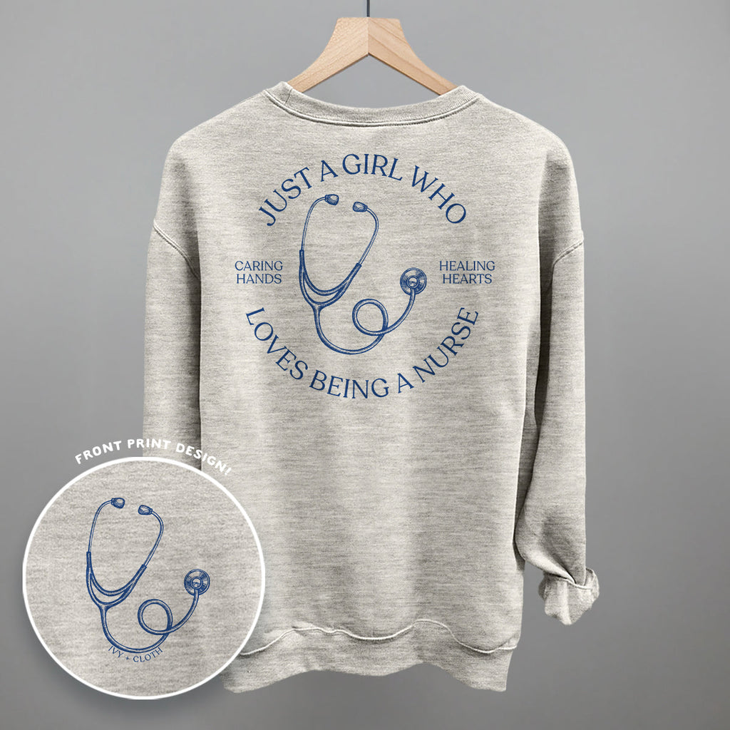 Just A Girl Who Loves Being A Nurse (Back Print)