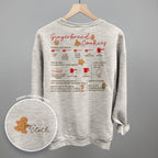 Gingerbread Cookie Recipe (Back Print)