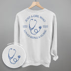 Just A Girl Who Loves Being A Nurse (Back Print)