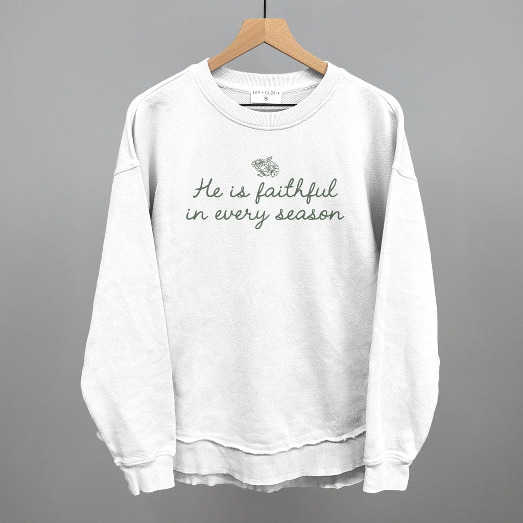He Is Faithful In Every Season (Green Script)