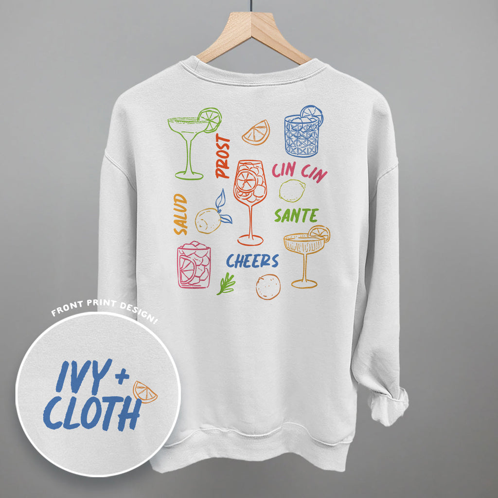 Cheers Cocktail Doodles (Back Print)