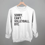 Sorry Can't Volleyball Bye