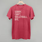 Sorry Can't Volleyball Bye