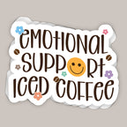 Emotional Support Iced Coffee Decal