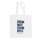 Saturday Cycling and Coffee Tote Bag