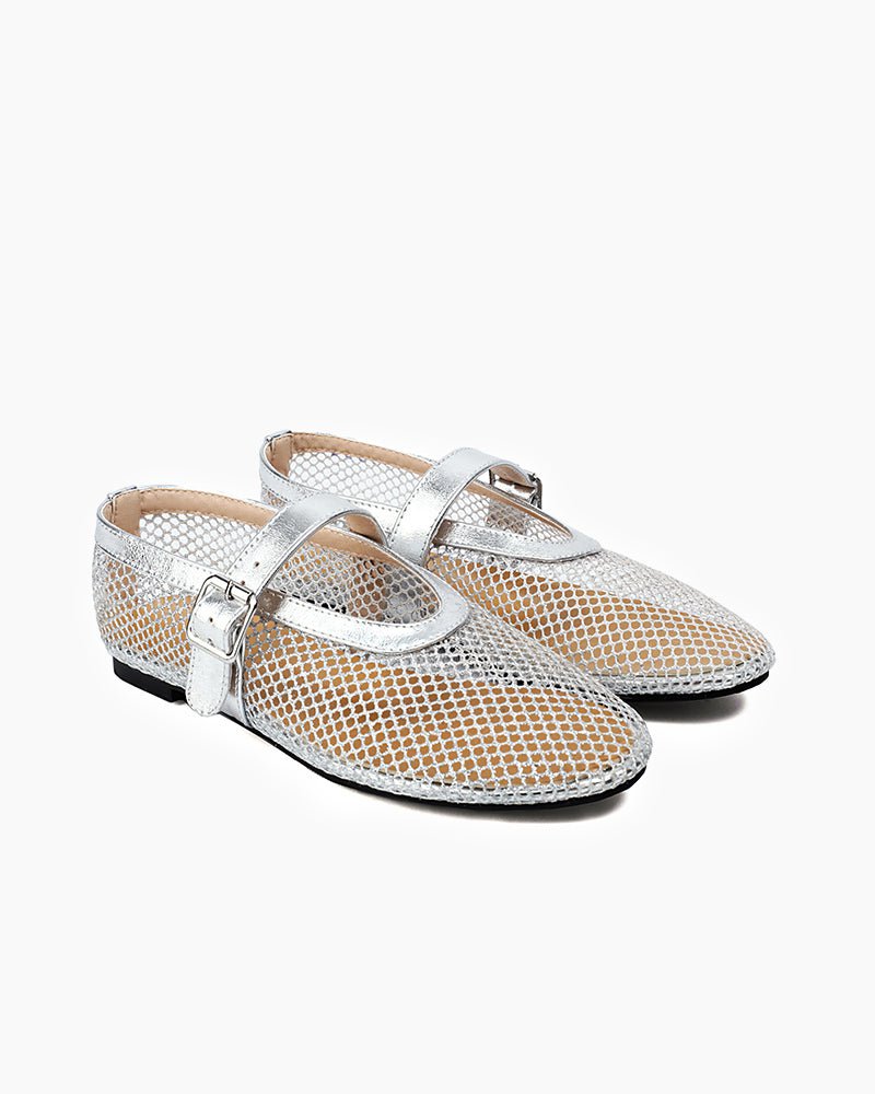 Mesh Mary Jane Flat Lightweight  Sandals