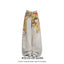 American Style Retro High Waist Loose Fit Denim Blue Trousers for Women