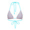 1 pink and blue orange striped top YB112