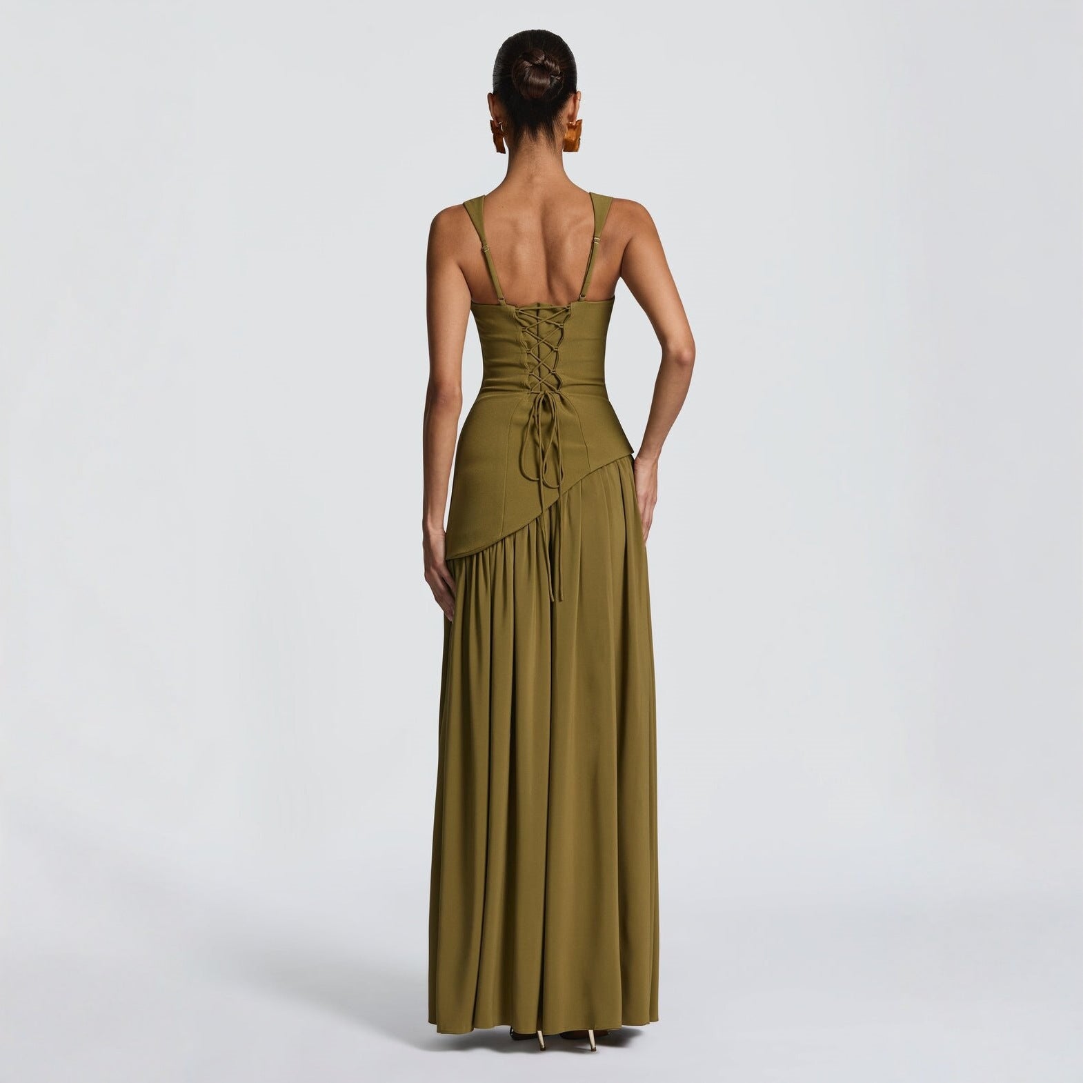 Women's Long-Sleeve Slim Fit Dress European Style Solid Color Secondary image