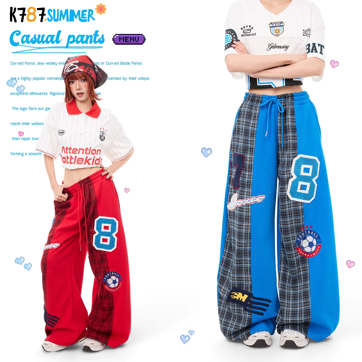 Retro Sports Elastic Loose Fit Trousers for Women Secondary image