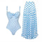 Blue One-Piece Umbrella Skirt Set