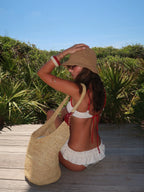 Women's Sexy Hard Pack Dot Brazilian Bikini Ruffles Push Up Swimwear Backless
