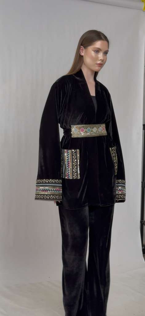 Midnight Royal Velvet Pants