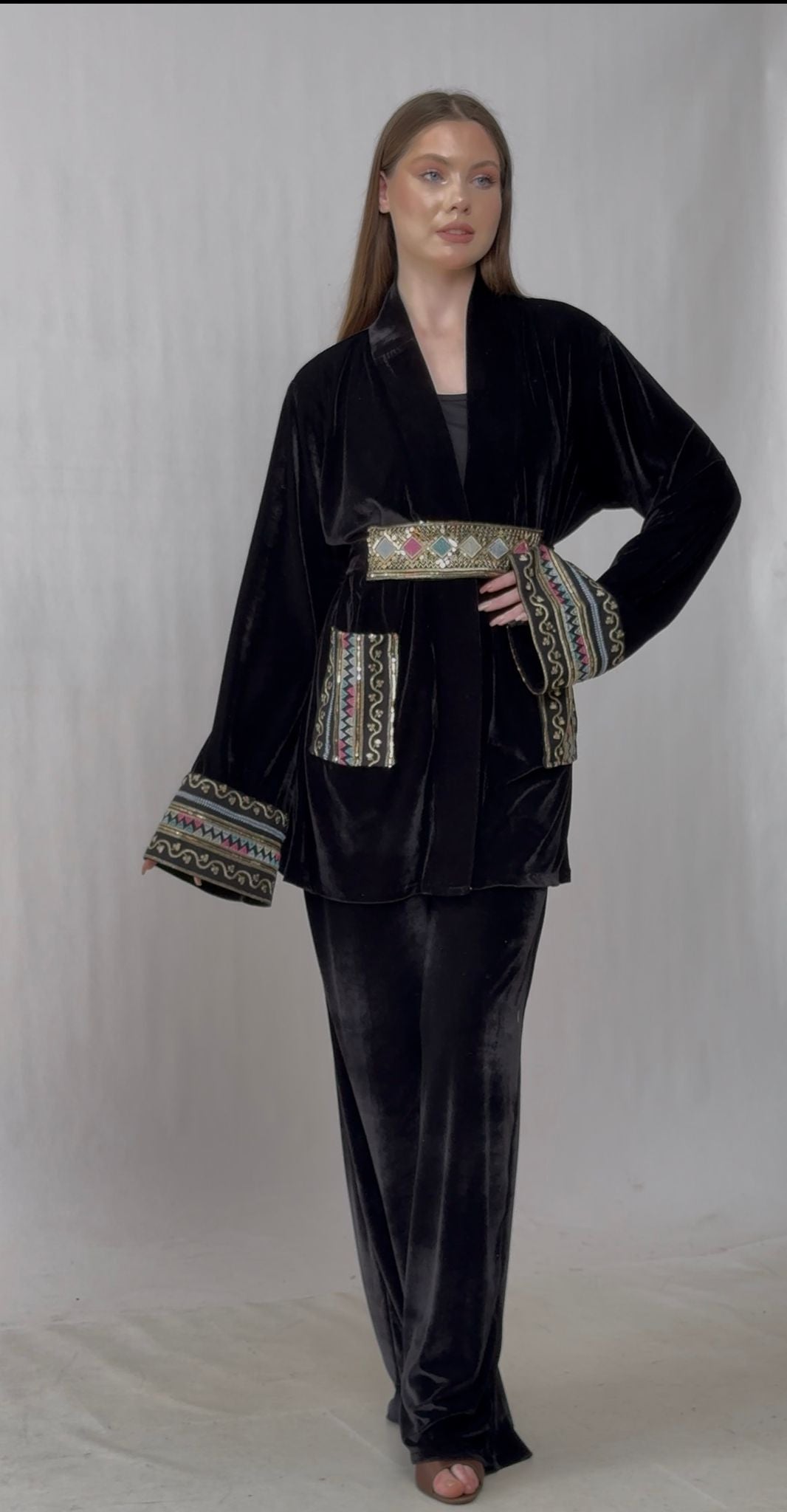 Midnight Royal Velvet Pants