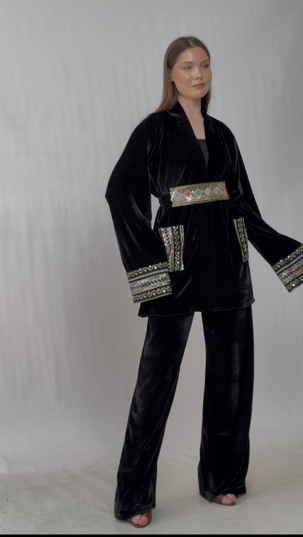 Midnight Royal Velvet Pants