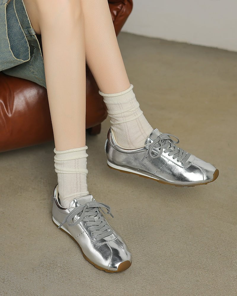 Contrast Nappa Leather Lightweight Sole Sneaker