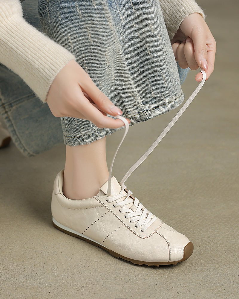 Contrast Nappa Leather Lightweight Sole Sneaker