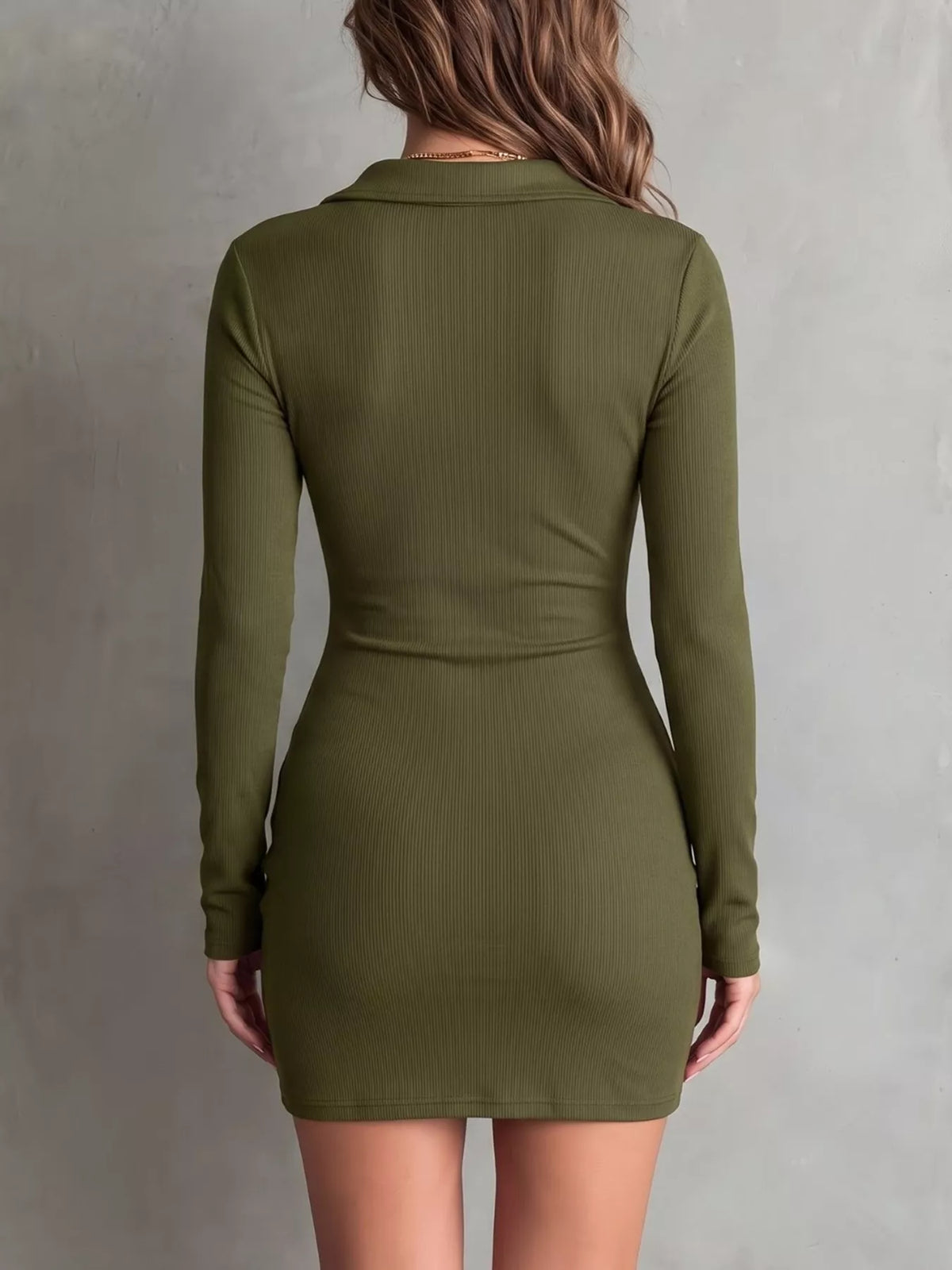 Button-Down Bodycon Mini Dress - photo 9