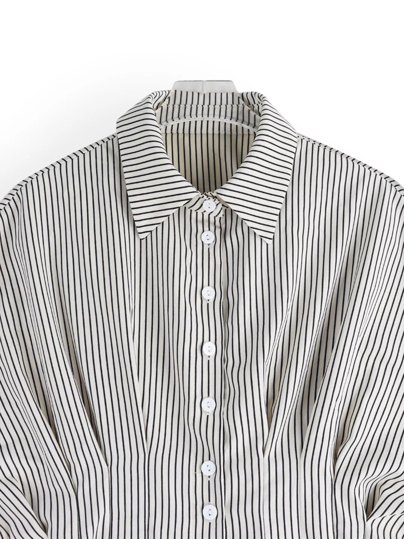 Striped Cinched Waist Shirt Secondary image