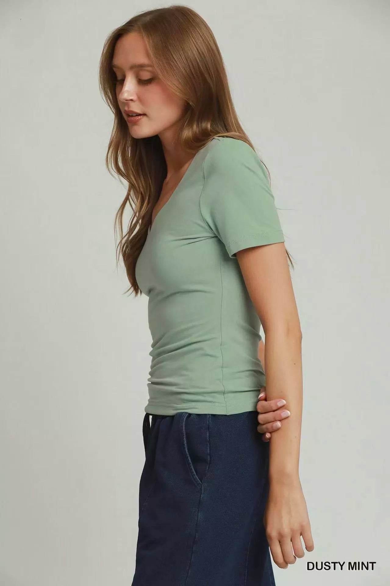 Umgee Sweetheart Neckline Front Double-Lined Top Secondary image
