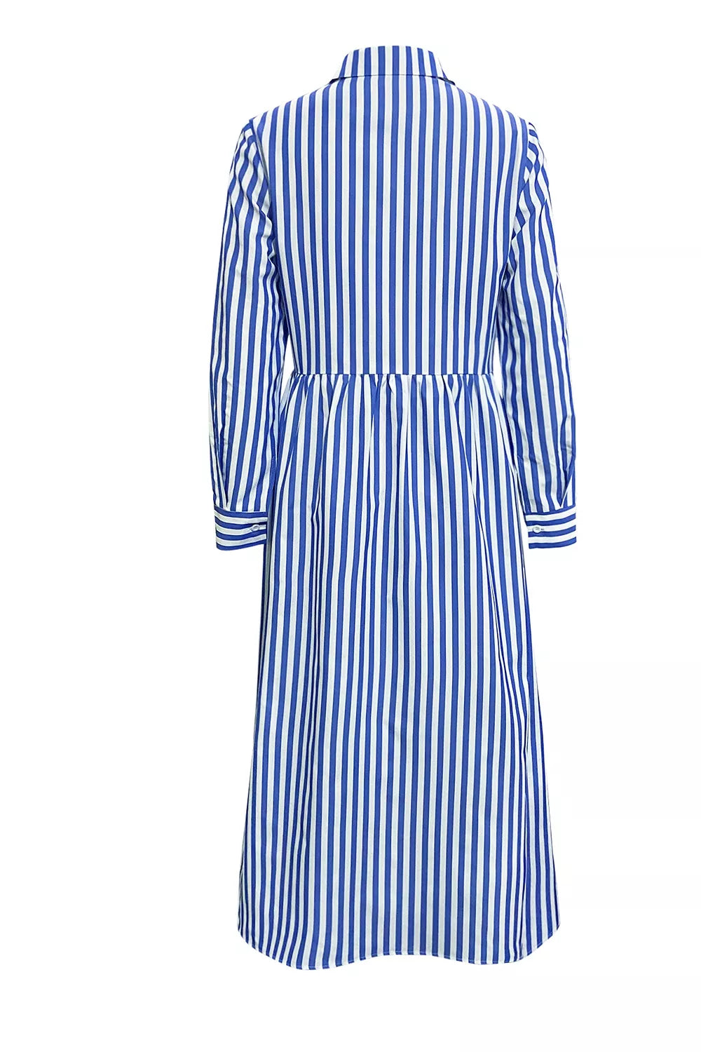 Striped Long Sleeve Maxi Shirt Dress Secondary image