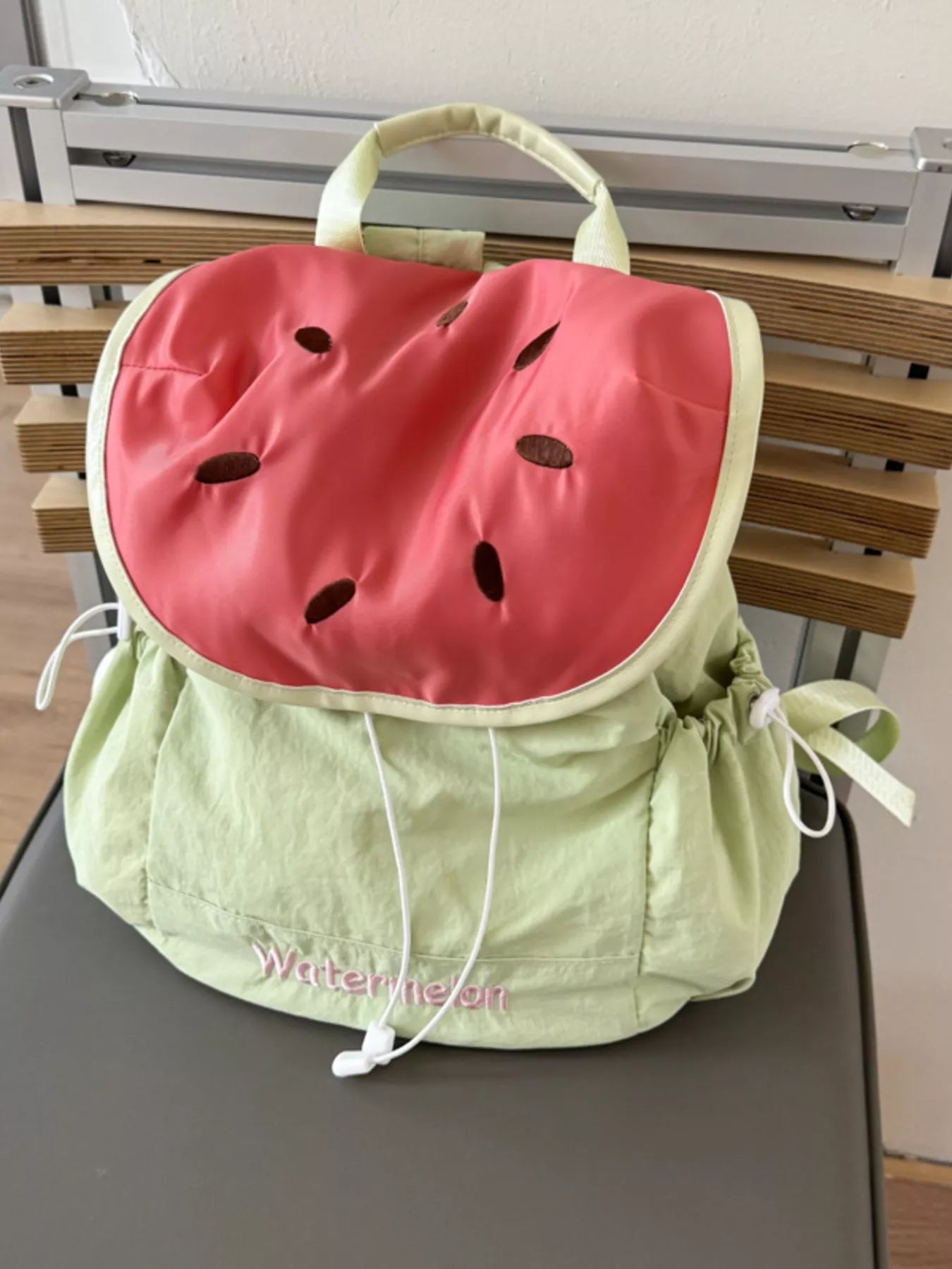 Watermelon Slice Drawstring Backpack Bag Secondary image