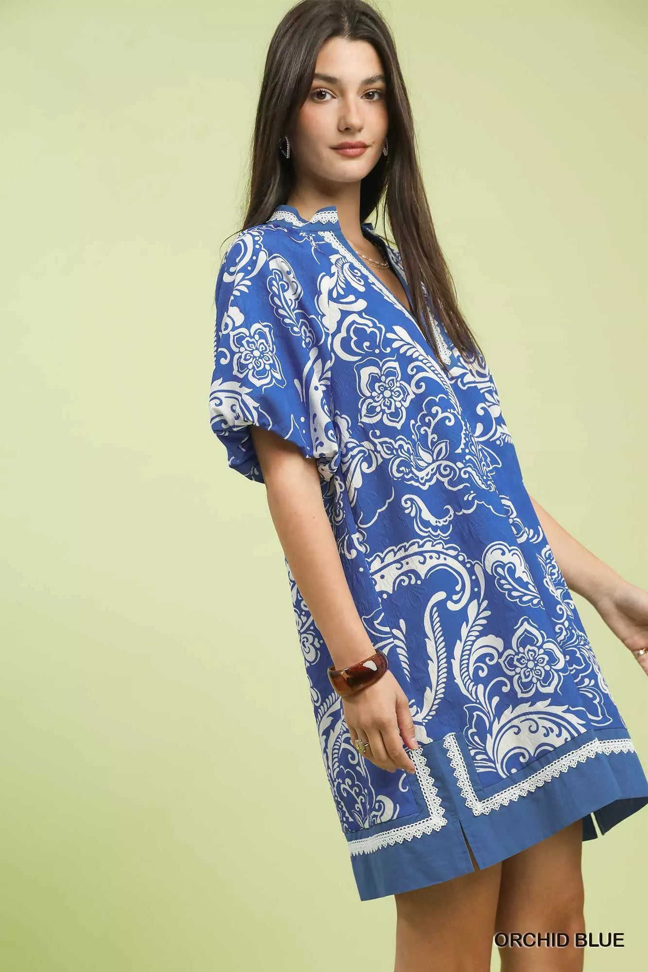 Umgee Jacquard Two Tone Mini Dress Secondary image