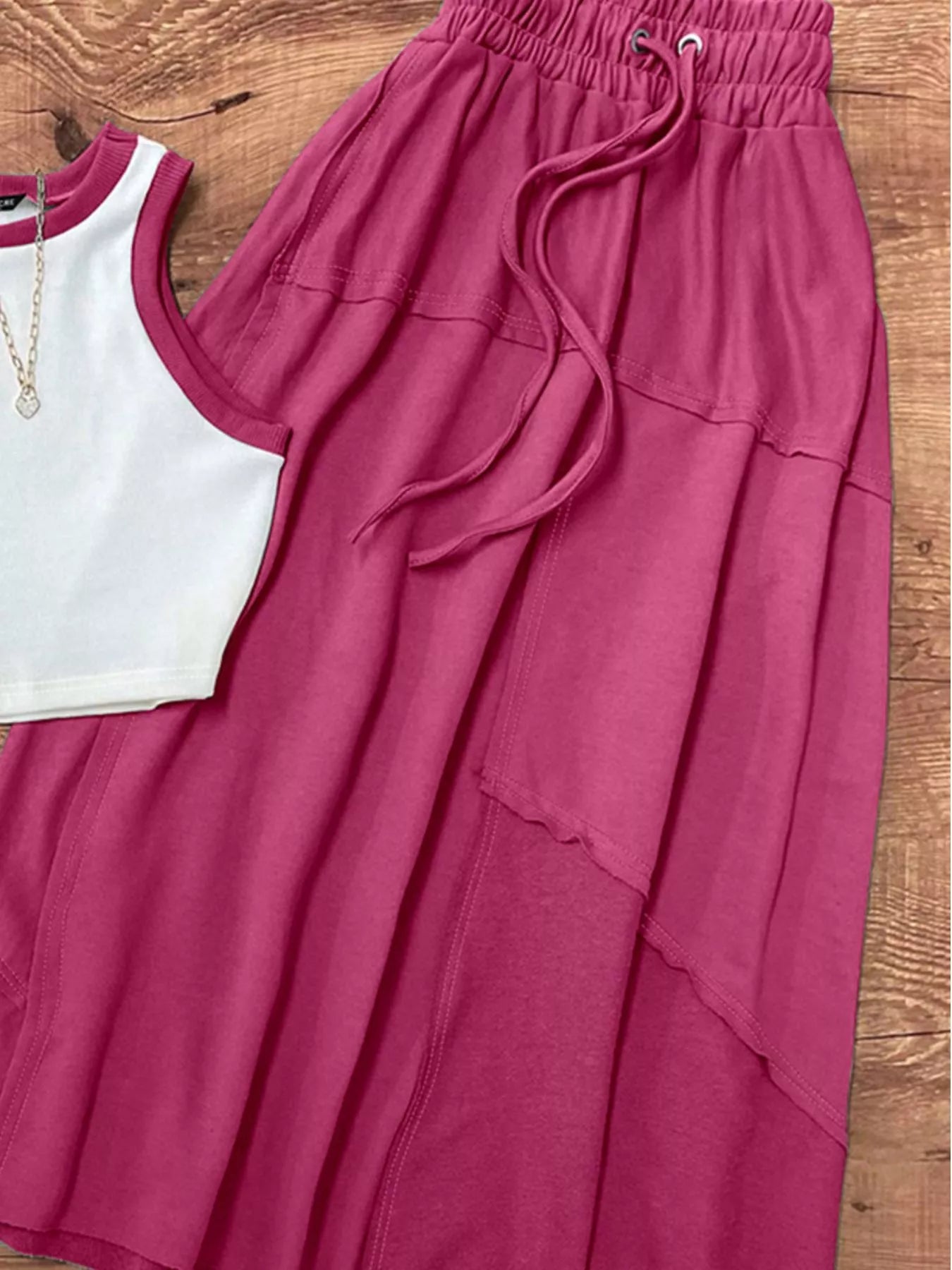 Contrast Trim Tank and Skirt Set Secondary image