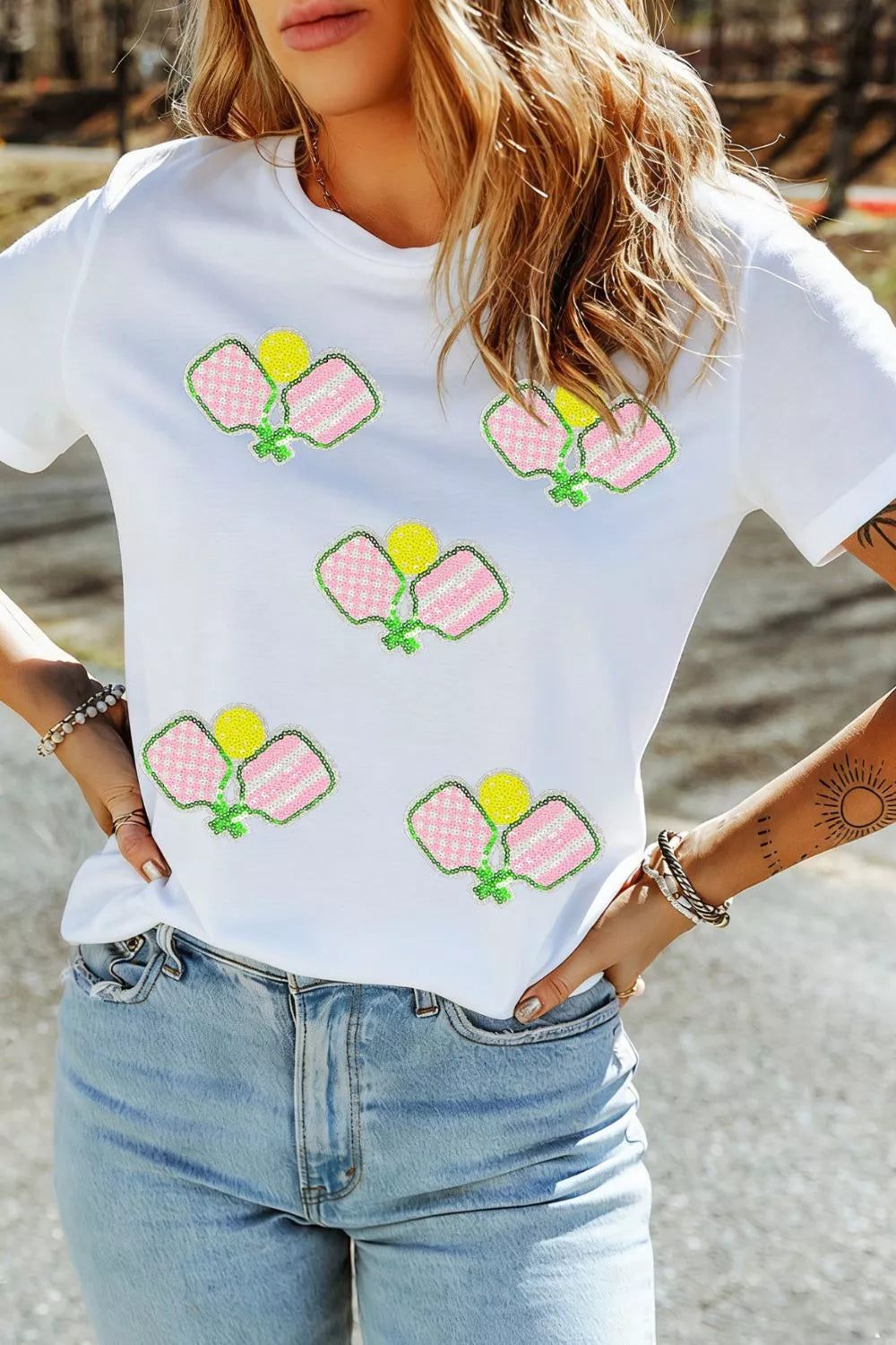 Sequin Pickleball Short Sleeve Tee Secondary image