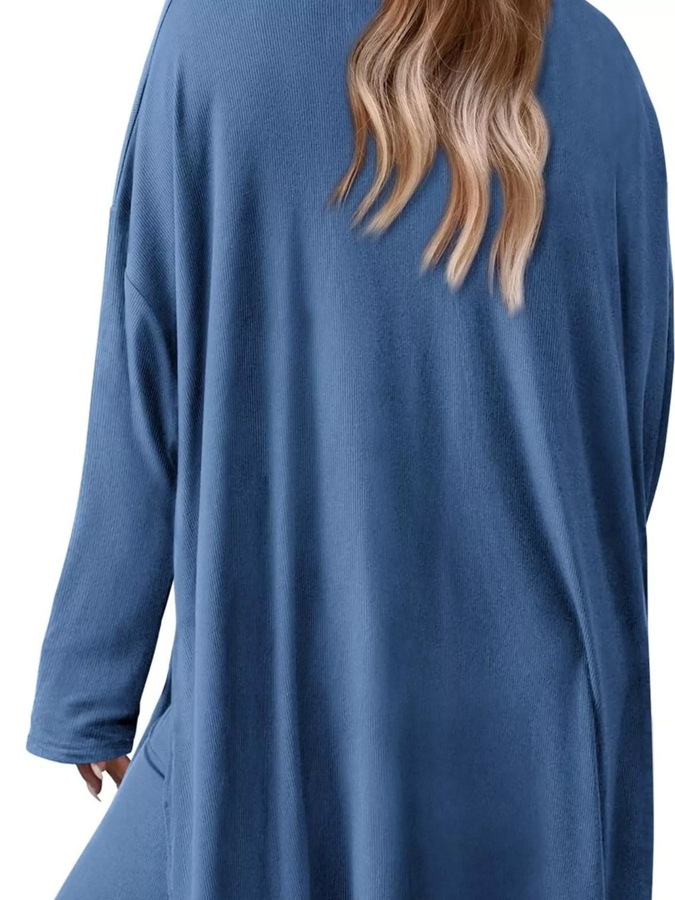 Casual Loose Long Sleeve Top and Wide Leg Pants Set Secondary image