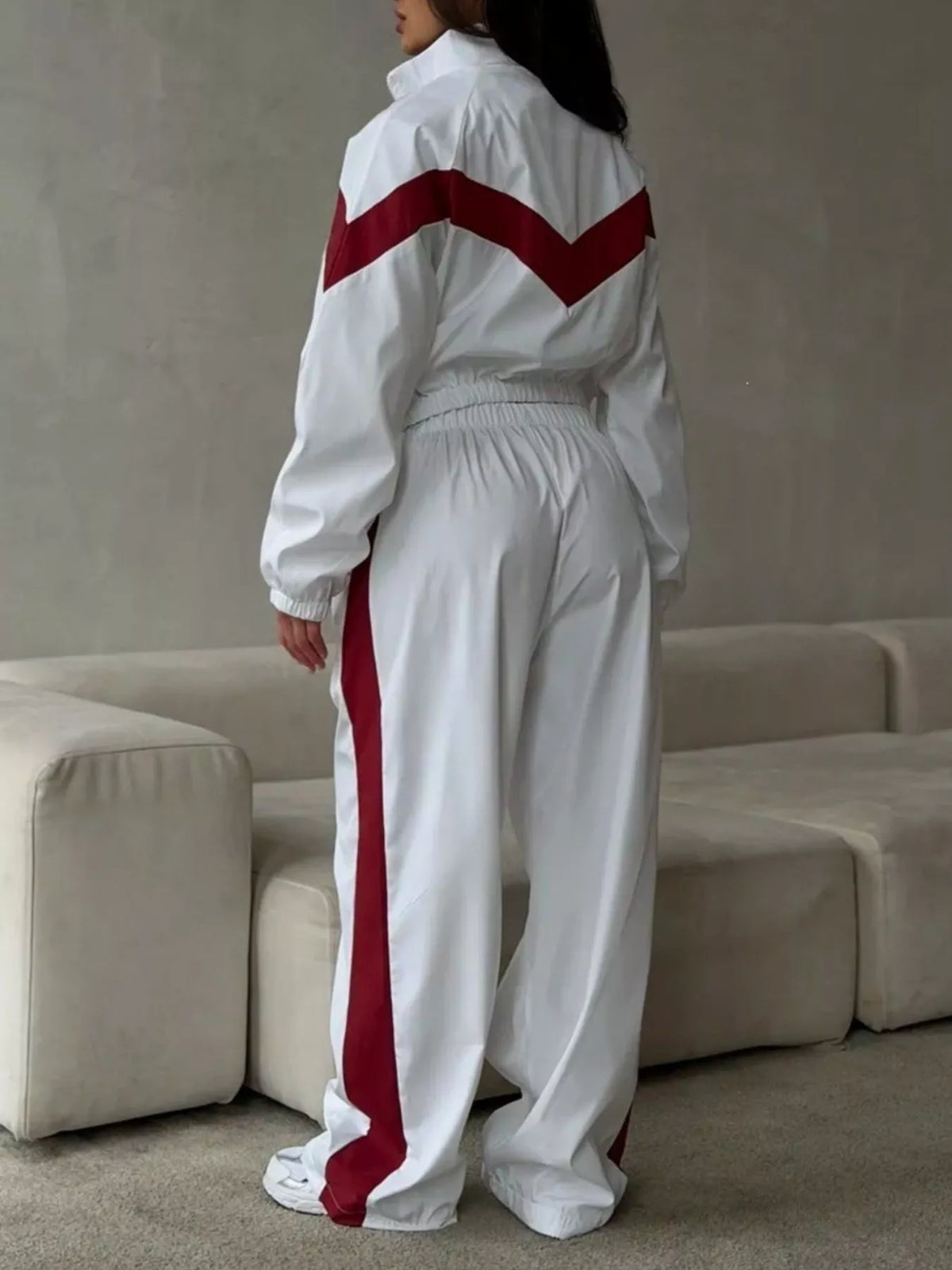 Color Block Zip Up Outerwear and Pants Set - photo 17
