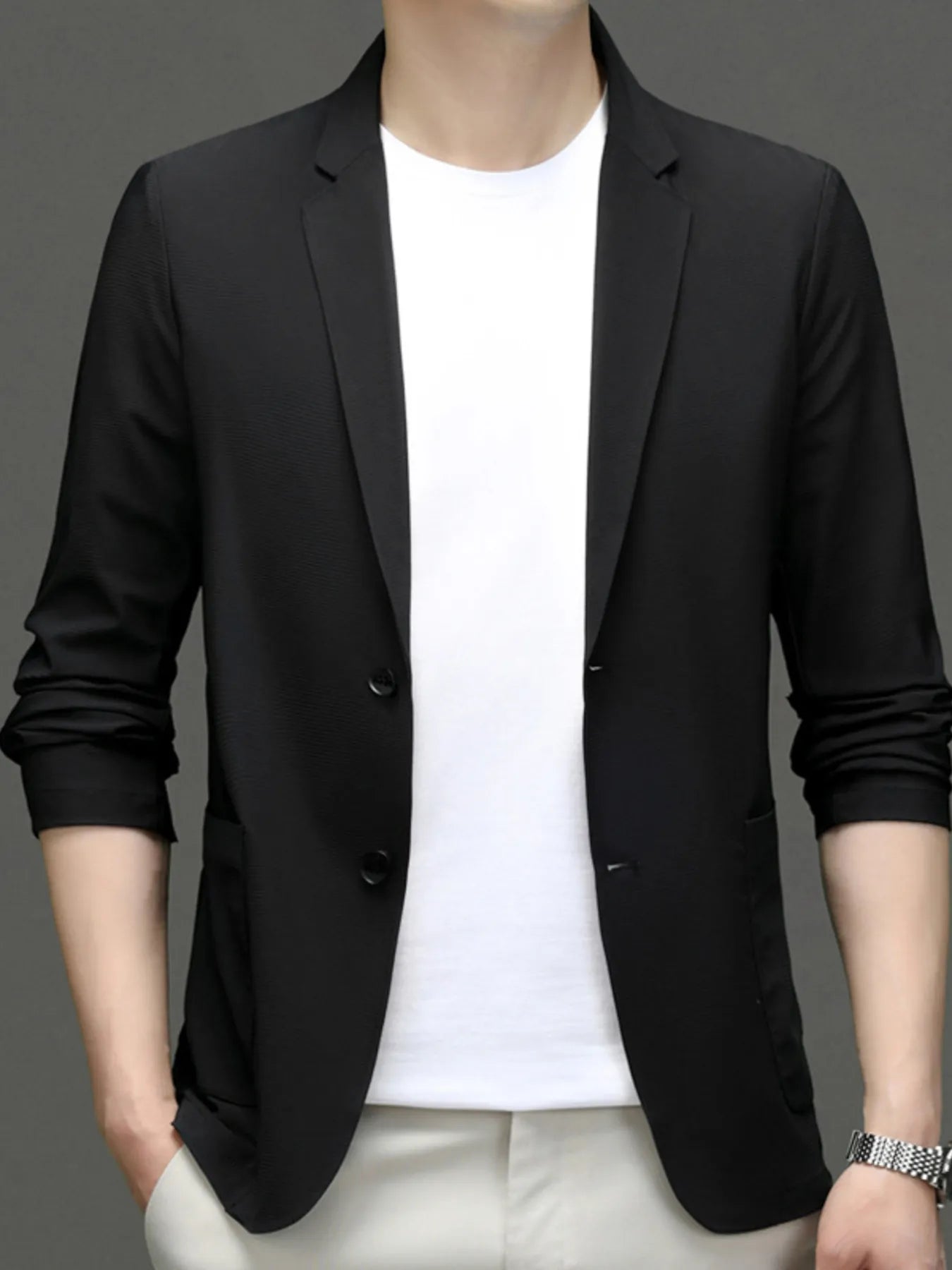 Men's Button Up Long Sleeve Blazer Secondary image