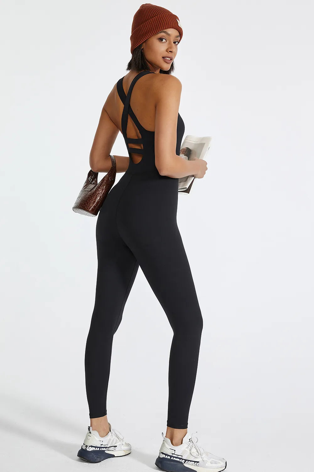 Crisscross Back Wide Strap Active Jumpsuit Secondary image