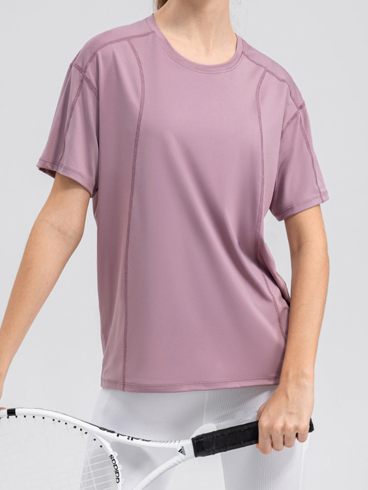 Round Neck Short Sleeve Active Top Secondary image