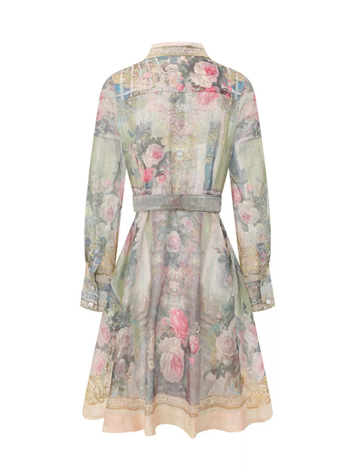 Floral Print Belted Shirt Dress Secondary image