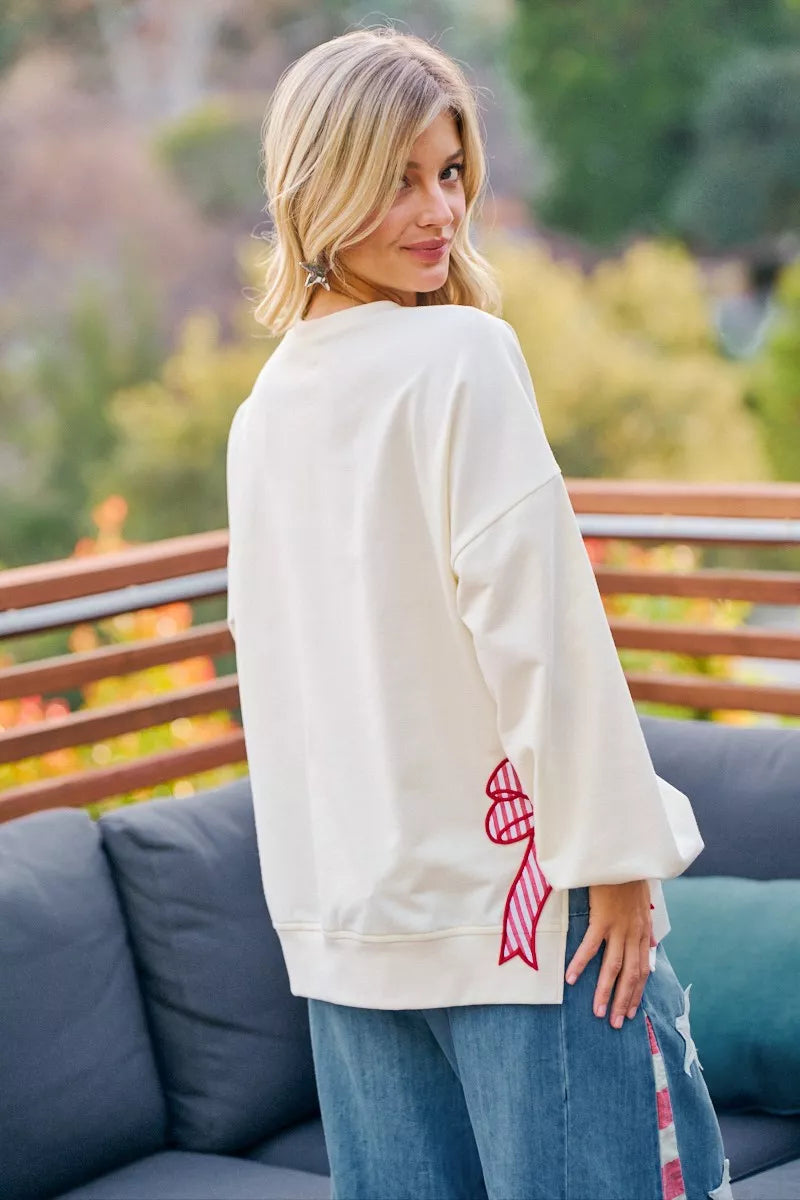 BiBi 4th Of July Stars And Stripes Patches Sweatshirt Secondary image