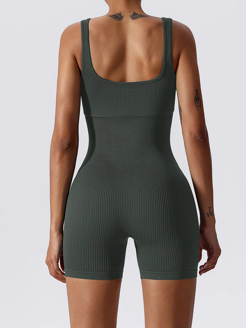 Basic Bae Ribbed Sleeveless Active Romper Secondary image