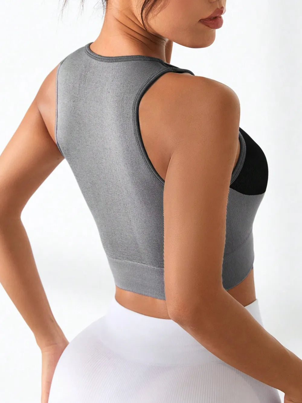 Color Block Round Neck Active Tank Secondary image