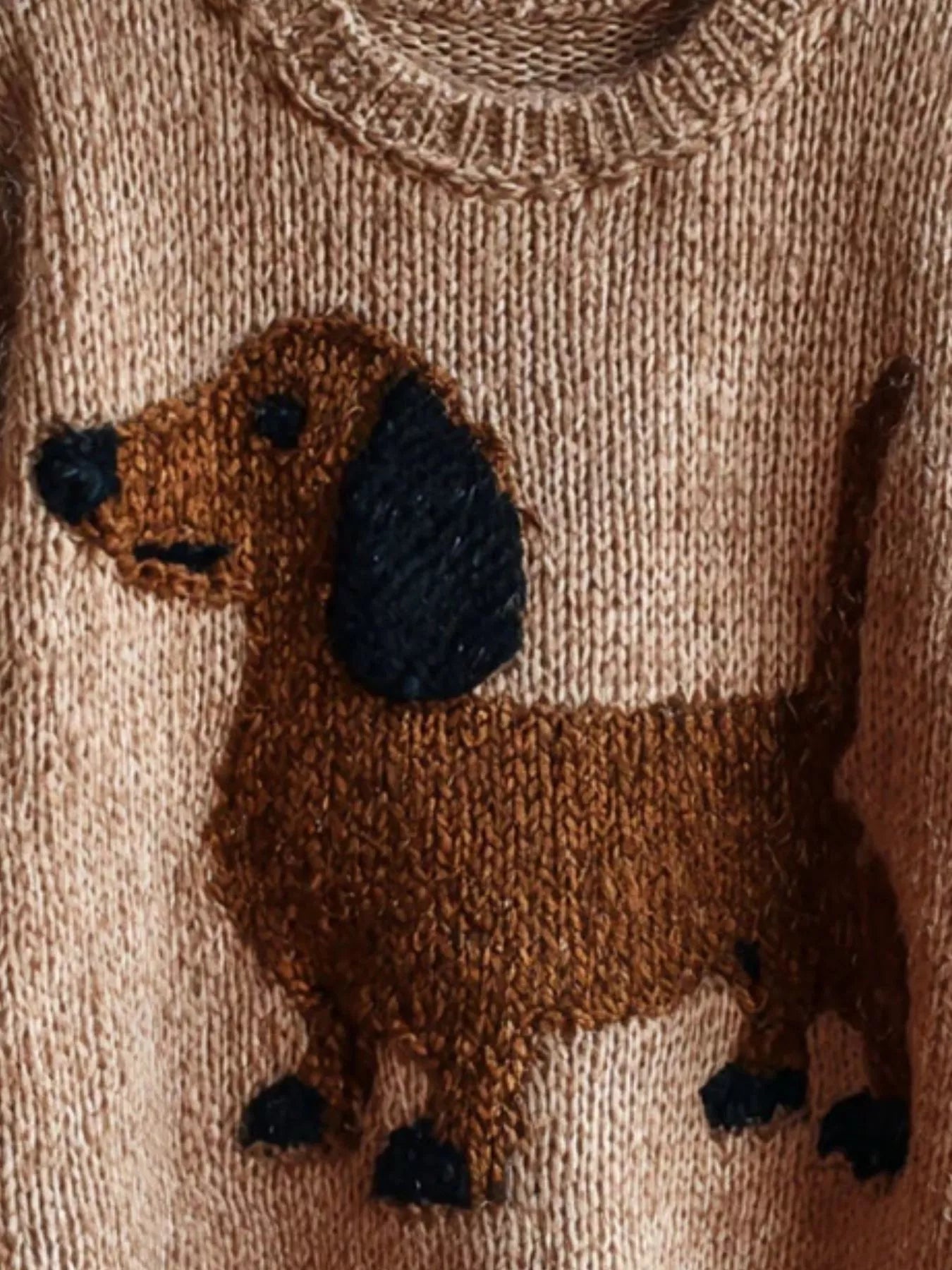 Dachshund Dropped Shoulder Sweater Secondary image