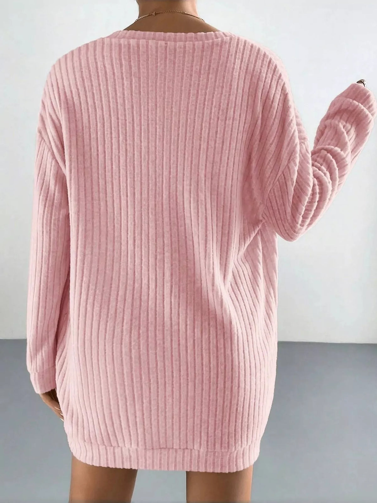 3-Piece Ribbed Knit Cardigan & Tube Top and Shorts Set - photo 4