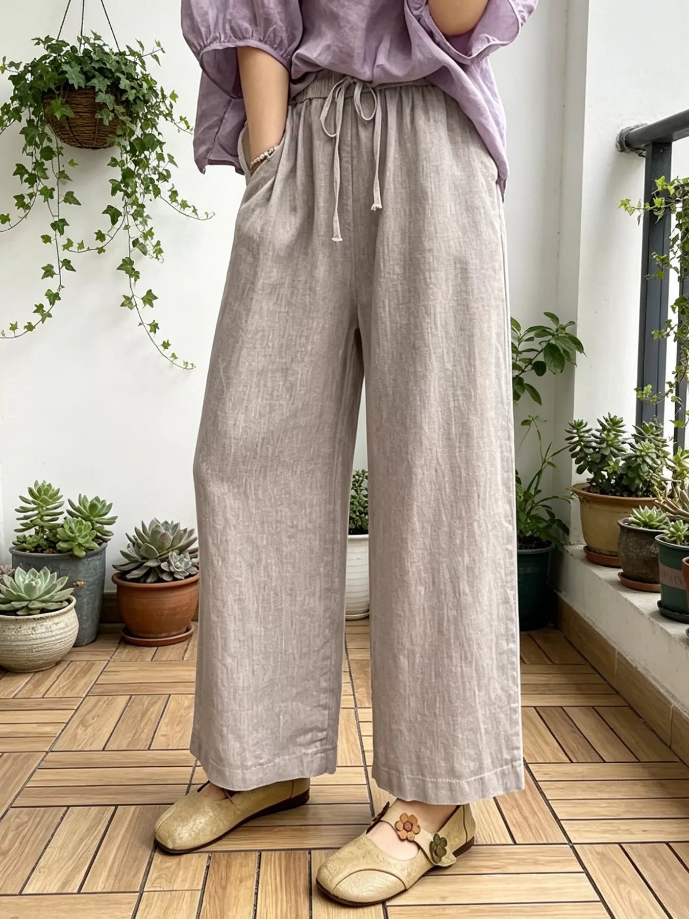 Casual Wide Leg Pants Secondary image