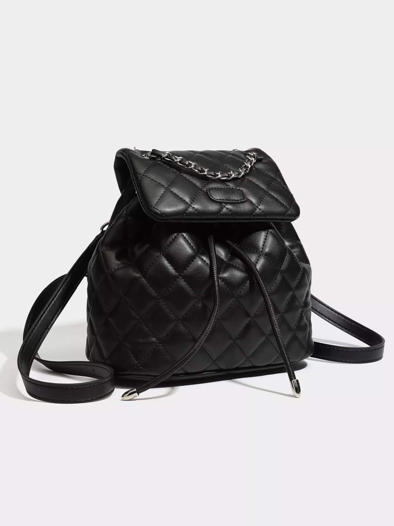 Quilted Chain Flap Backpack Bag Secondary image