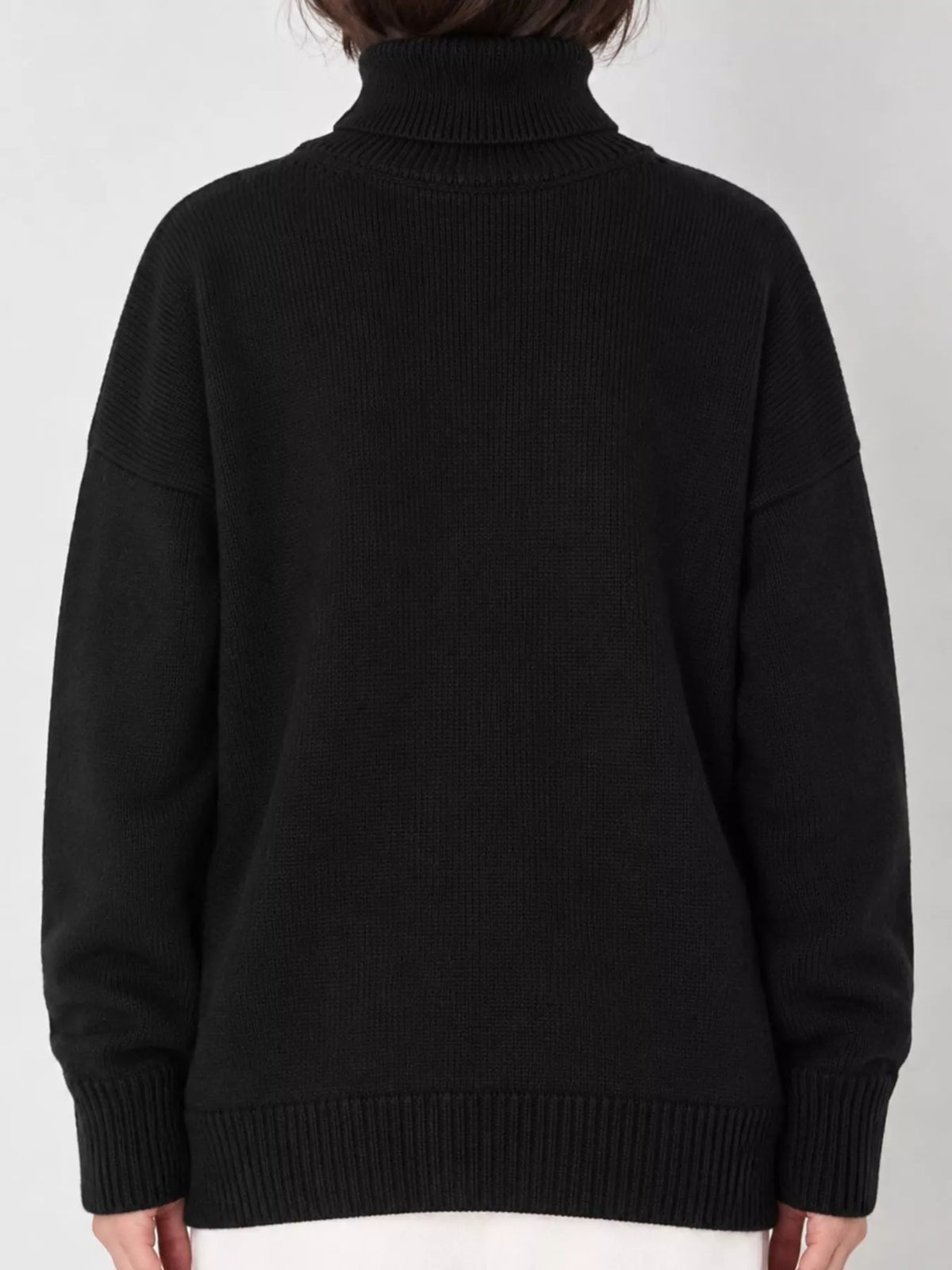 Women's Oversized Ribbed Turtleneck Sweater – Dropped Shoulder Relaxed Fit - photo 12