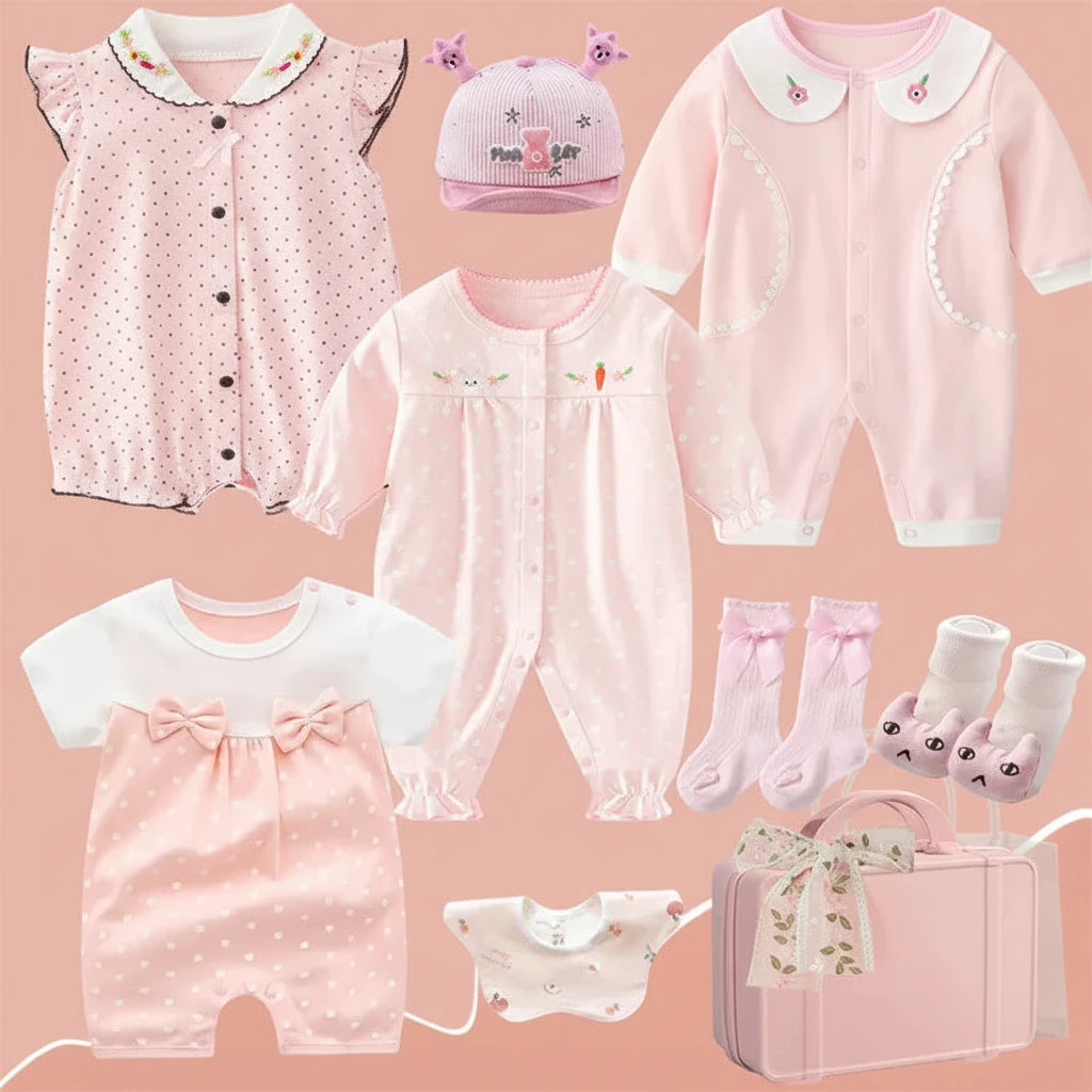 Baby Girls' Princess Gift Box Set Newborn Infant Toddler Clothing