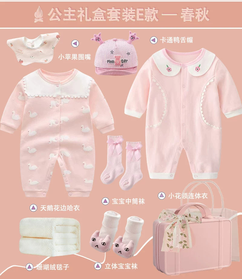 Baby Girls' Princess Gift Box Set Newborn Infant Toddler Clothing